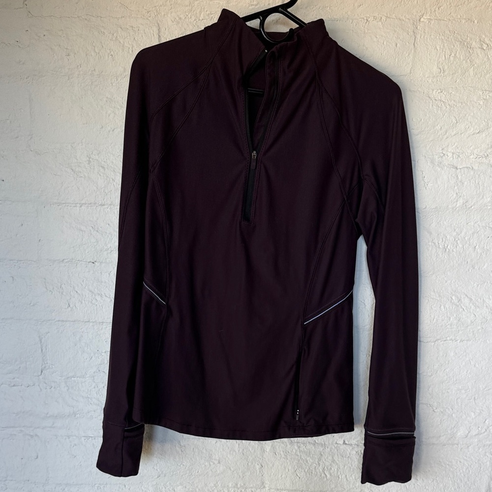 Lululemon Size 6 Dark Purple Quarter-Zip Pullover